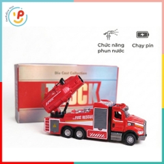 Xe cứu hoả chất liệu kim loại có phun khói 0004 PeeKaPaw Toys