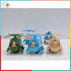 Đồ Chơi Máy Bay Trực Thăng Xe Cảnh Sát Chạy Trớn Mini PeeKaPaw Toys