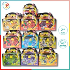 Hộp lắp ráp robot biến hình xe 10 mẫu 9801 PeeKaPaw Toys