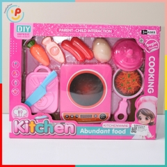 Hộp Đồ Chơi Bếp 9 Món Bếp Ga Bếp Điện Trái Cây Cắt 589 PeeKaPaw Toys