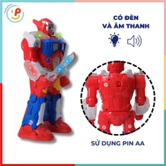 Robot siêu nhân có đèn âm thanh xoay 360 độ 3827 PeeKaPaw Toys