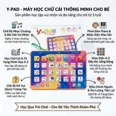 Máy tính bảng ipad đồ chơi cho bé học tiếng Anh bằng âm thanh YS2602D PeeKaPaw Toys
