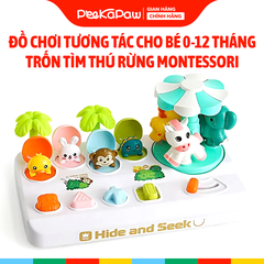 Đồ chơi tương tác cho bé 0-12 tháng Trốn tìm thú rừng Montessori