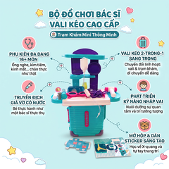 Vali đồ chơi dụng cụ bác sĩ dựng trạm khám di động 008-305A PeeKaPaw Toys