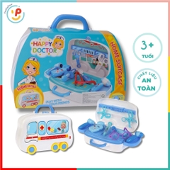 Vali đồ chơi bác sĩ 678-102 có bánh xe đồ chơi nhập vai PeeKaPaw Toys