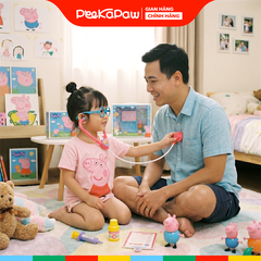 Đồ Chơi Mô Hình Gia Đình Heo Hồng Làm Bác Sĩ