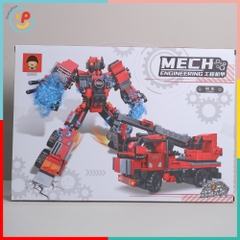 Đồ chơi lắp ráp robot biến hình xe cứu hỏa 429 chi tiết 939 PeeKaPaw Toys