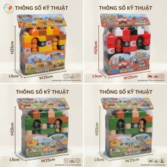 Túi lắp ráp xếp hình khối sáng tạo cho bé phát triển tư duy PeeKaPaw Toys