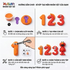 Đất Sét Nặn Tạo Hình Số Hình Khối Cho Bé Học Toán Sáng Tạo 5824-B PeeKaPaw Toys