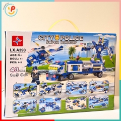 Bộ Lắp Ráp City Police Super Robocop LX A393 8in1 443 Mảnh PeeKaPaw Toys