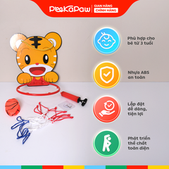 Bộ bóng rổ hổ con mini treo tường kèm bóng bơm và lưới rổ 666-6BR PeeKaPaw Toys