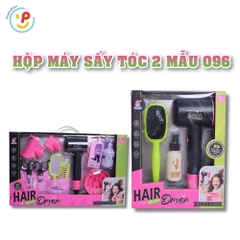 Đồ chơi máy sấy tóc dùng pin cho bé Hair Salon kéo lược phụ kiện làm tóc 096 PeeKaPaw Toys