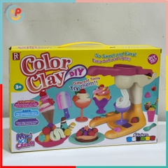 Đất sét đồ chơi máy làm kem DIY bộ nặn đất sét nhiều màu an toàn PeeKaPaw Toys