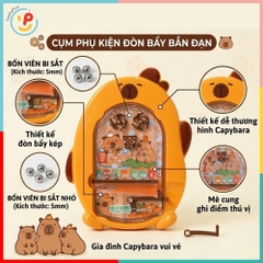 Đồ chơi tuổi thơ bắn bi sắt mê cung Pinball hình Capybara 6612A PeeKaPaw Toys