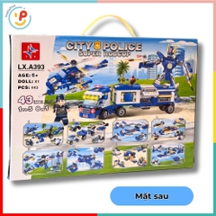 Bộ Lắp Ráp City Police Super Robocop LX A393 8in1 443 Mảnh PeeKaPaw Toys