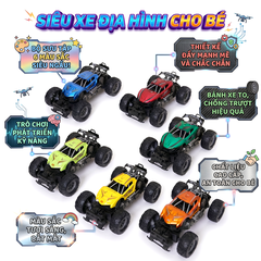 Xe Địa Hình Chạy Trớn Kéo Lùi 79816-60 Nhiều Màu PeeKaPaw Toys