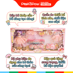 Hộp búp bê công chúa và phụ kiện váy thời trang 60cm 009-14 PeeKaPaw Toys