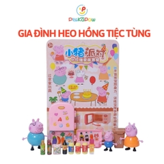 Vỉ đồ chơi nhà bếp gia đình Heo hồng mở tiệc party 2213 PeeKaPaw Toys