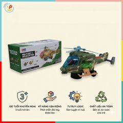 Máy Bay Trực Thăng Quân Đội 88008-1 Có Đèn Âm Thanh Cho Bé PeeKaPaw Toys