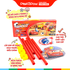 Hộp khung thành bóng rổ 2in1 đồ chơi vận động thể chất cho bé PeeKaPaw Toys