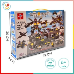 Bộ Lắp Ráp City SWAT Super Police LX.A394 554 Mảnh 8in1 Kèm 3 Nhân Vật – PeeKaPaw Toys