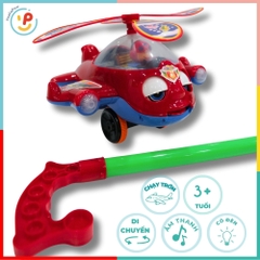Máy bay trớn đẩy tay xoay cánh quạt có tiếng ting ting cho bé 2686 PeeKaPaw Toys