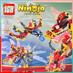 Đồ chơi lắp ráp robot Ninja 3 trong 1 384 chi tiết L5006 PeeKaPaw Toys