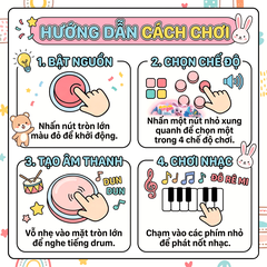 Đàn Piano đồ chơi cho bé nhiều mẫu tập làm quen âm nhạc PeeKaPaw Toys