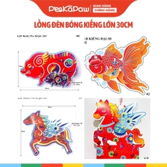 Lồng Đèn Trung Thu Bóng Kiếng Truyền Thống Tự Xếp Nhiều Mẫu PeeKaPaw Toys