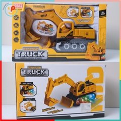 Xe Xúc Công Trình Chạy Pin 6290 Có Đèn Âm Thanh Cần Cẩu Nâng Hạ PeeKaPaw Toys