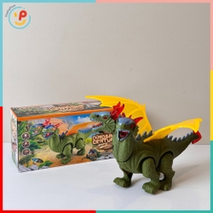Khủng Long 2 Đầu Có Đèn Và Âm Thanh 8771 Di Chuyển Được Cực Ngầu – PeeKaPaw Toys