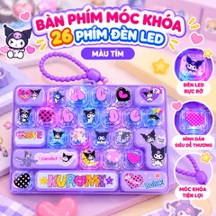 Đồ chơi bàn phím móc khoá 26 phím có đèn LED 10cm PeeKaPaw Toys