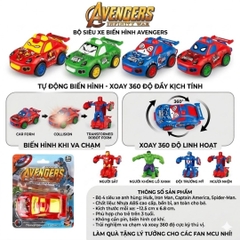 Xe đồ chơi biến hình robot mẫu siêu anh hùng xe thể thao 9311 PeeKaPaw Toys