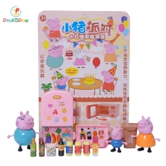 Vỉ đồ chơi nhà bếp gia đình Heo hồng mở tiệc party 2213 PeeKaPaw Toys
