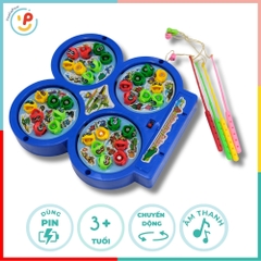 Đồ Chơi Câu Cá Nam Châm 4 Ô Có Nhạc 9923 PeeKaPaw Toys