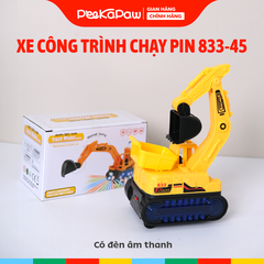 Xe công trình chạy pin 833-45 có đèn âm thanh PeeKaPaw Toys