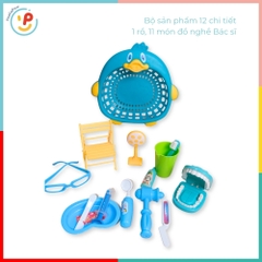 Đồ chơi nhập vai bác sĩ rổ vịt 12 món HT7741 hàng Việt Nam PeeKaPaw Toys