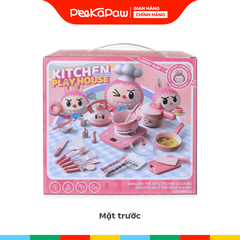 Đồ chơi nhà bếp Labubu hồng 23 món bếp có đèn âm thanh S20-16 PeeKaPaw Toys