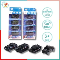 Hộp 4 Xe Tăng Kim Loại Chạy Trớn 52259 PeeKaPaw Toys