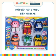 Hộp 6 Robot Biến Hình Xe 2 in 1 Nhân Vật Hoạt Hình 868-6 PeeKaPaw Toys