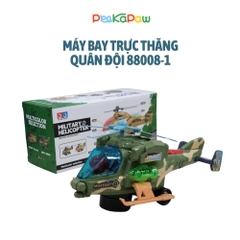 Máy Bay Trực Thăng Quân Đội 88008-1 Có Đèn Âm Thanh Cho Bé PeeKaPaw Toys