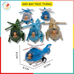 Đồ Chơi Máy Bay Trực Thăng Xe Cảnh Sát Chạy Trớn Mini PeeKaPaw Toys