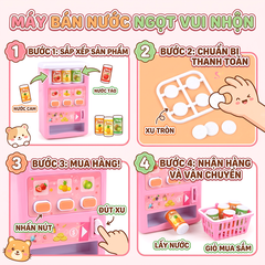 Vỉ máy bán nước ngọt tự động đồ chơi không dùng pin 6088-60 PeeKaPaw Toys