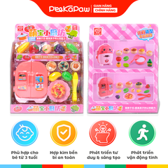 Vỉ Đồ Chơi Nhà Bếp Dimsum Rau Củ Có Tủ Lạnh Mini 1618-97 PeeKaPaw Toys