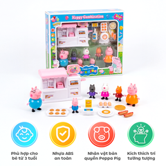 Đồ Chơi Gia Đình Heo Hồng và Cửa hàng mini YM266-34 PeeKaPaw Toys
