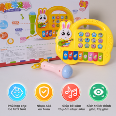 Đàn thỏ có micro cho bé đồ chơi âm nhạc giáo dục sớm 33635 PeeKaPaw Toys