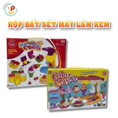 Đất sét đồ chơi máy làm kem DIY bộ nặn đất sét nhiều màu an toàn PeeKaPaw Toys
