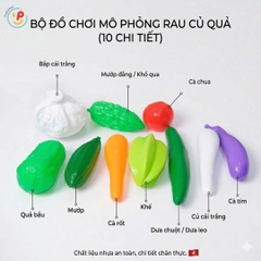 Bộ đồ chơi nhà bếp các loại rau củ quả hàng Việt Nam HT01 PeeKaPaw Toys