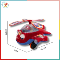 Máy bay trớn đẩy tay xoay cánh quạt có tiếng ting ting cho bé 2686 PeeKaPaw Toys