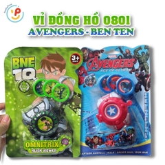 Vỉ Đồ Chơi Đồng Hồ Avengers Ben10 Bé Trai 0801 PeeKaPaw Toys